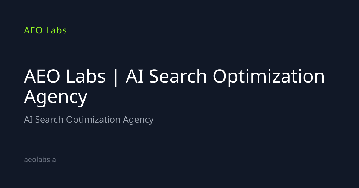 AEO Labs website